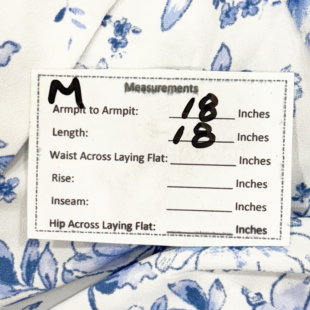 Violets & Roses Blue Floral Wrap Blouse | Size M | NEW - Picture 8 of 12